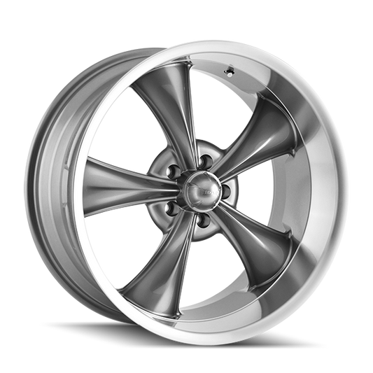 Ridler Wheels 695 18x8 5x127 0mm Gloss Grey with Machined Lip Wheel 695-8873G