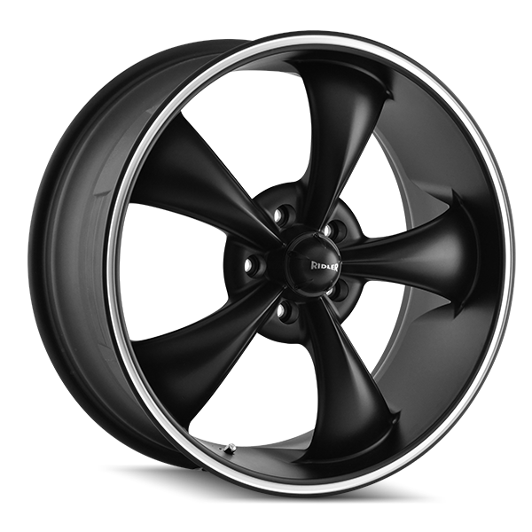 Ridler Wheels 695 18x8 5x120.65 0mm Matte Black with Machined Lip Wheel 695-8861MB
