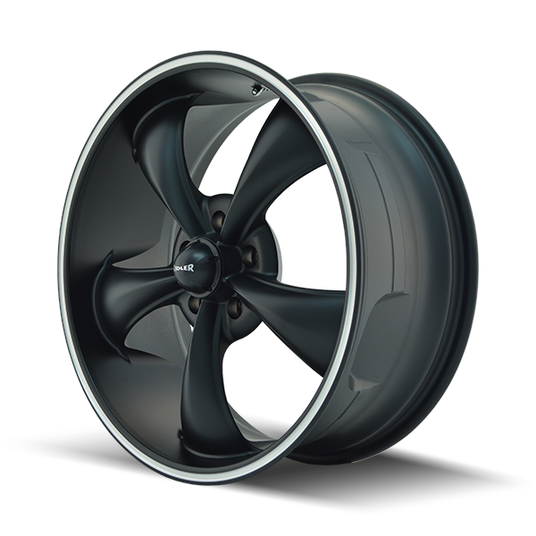 Ridler Wheels 695 20x8.5 5x127 0mm Matte Black with Machined Lip Wheel 695-2873MB