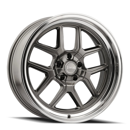 Ridler Wheels 610 20x8.5 5x114.3 0mm Grey with Polished Lip Wheel 610-2865G