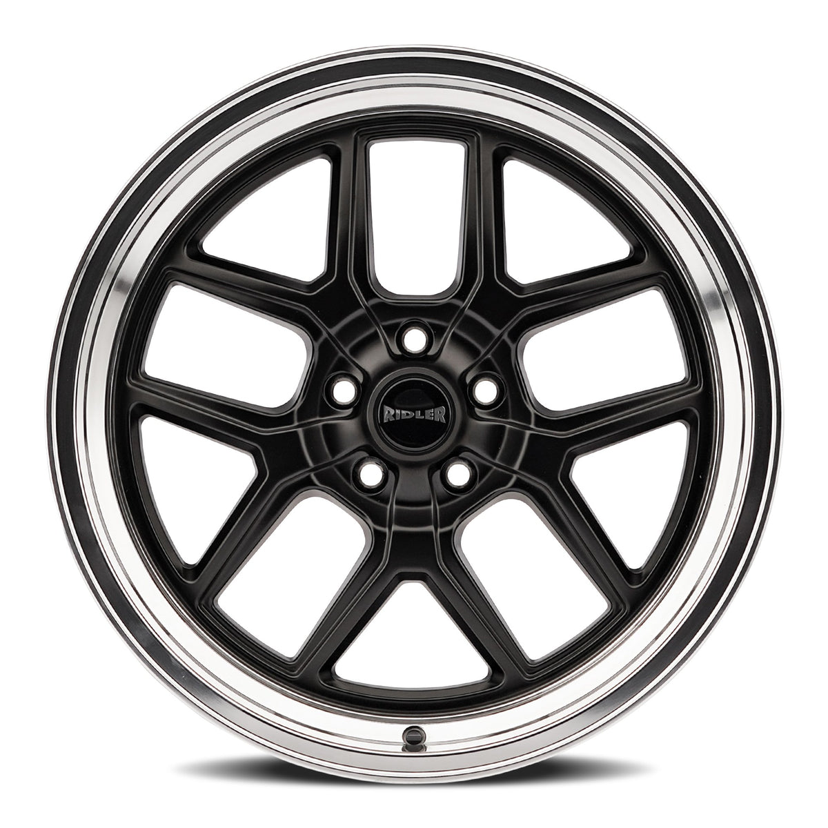 Ridler Wheels 610 20x8.5 5x127 0mm Matte Black with Polished Lip Wheel 610-2873MB