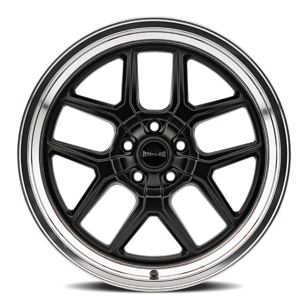 Ridler Wheels 610 20x10 5x127 0mm Matte Black with Polished Lip Wheel 610-2173MB