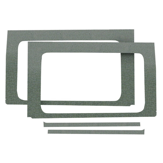 DEI for 2018-2023 Jeep Wrangler JL 4-Door Boom Mat Rear Side Window Trim - 4 Piece - Gray