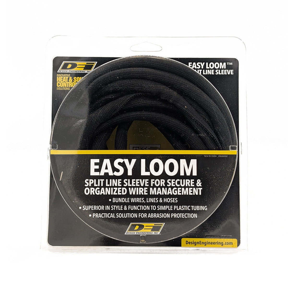 DEI Split Wire Sleeve Easy Loom 5mm-3/16in x 20 Black