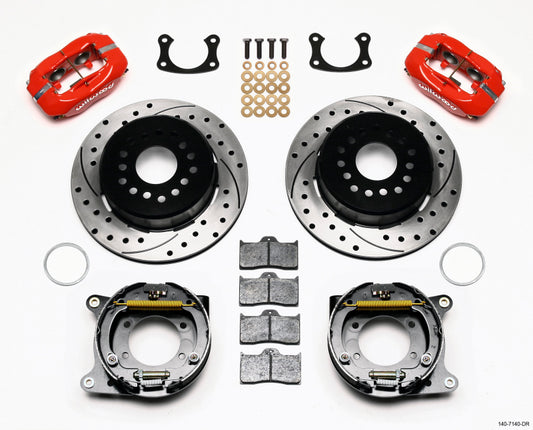 Wilwood Forged Dynalite P/S P-B Kit Drilled-Red New Big Ford 2.50in Offset - #140-7140-DR