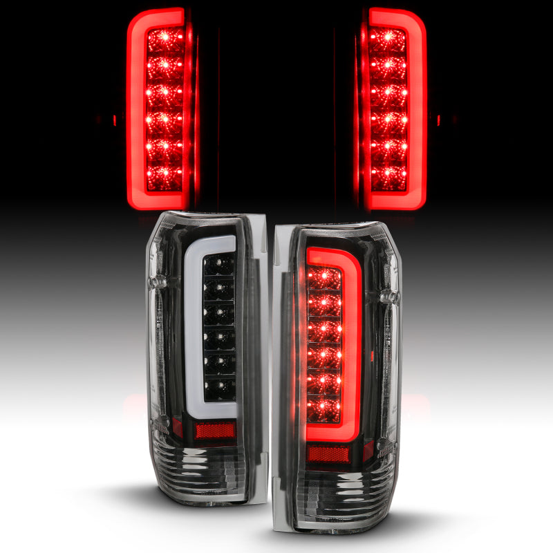 ANZO 1987-1997 Ford F-350 LED Taillights - Clear Lens