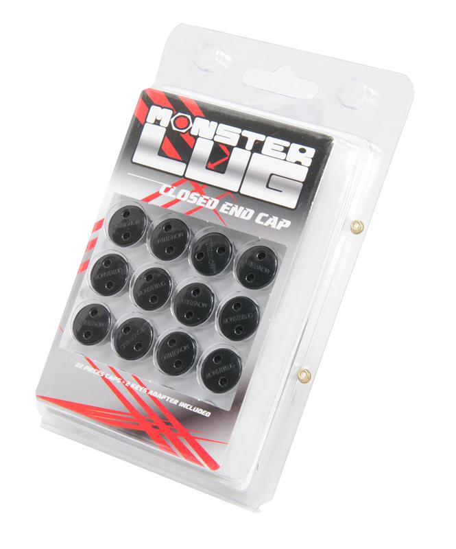 Wheel Mate 33007B Monster Lug Nut Caps Black M14x1.50