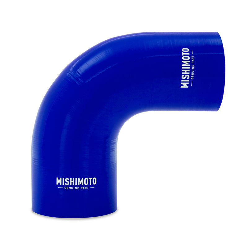Mishimoto Silicone Reducer Coupler 90 Degree 3in to 4in - Blue - #MMCP-R90-3040BL