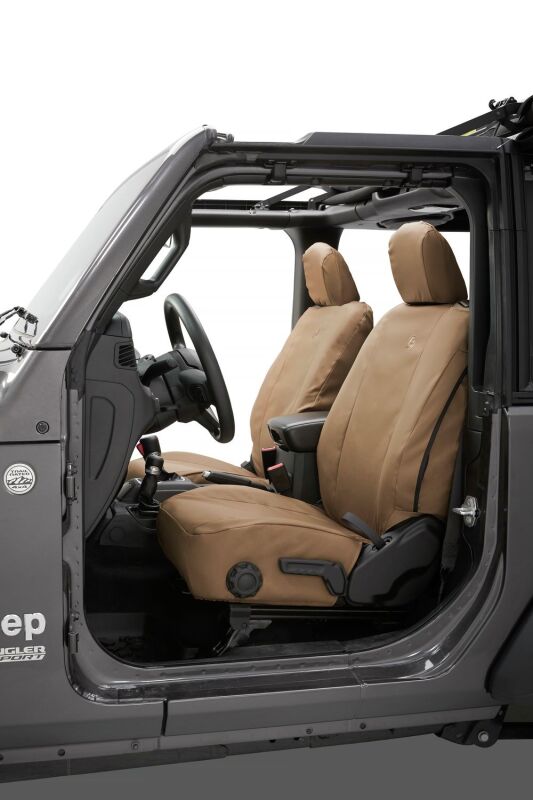 Bestop 18-26 Jeep Wrangler JL 2-Door Front Seat Covers (Tan)