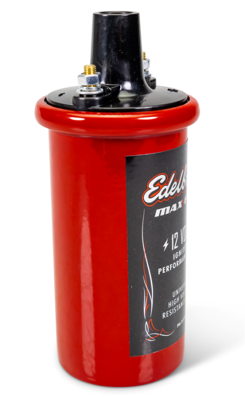 Edelbrock 22746 Ignition Coil - Electric Oil Filled - .70 PR Red with Black Top