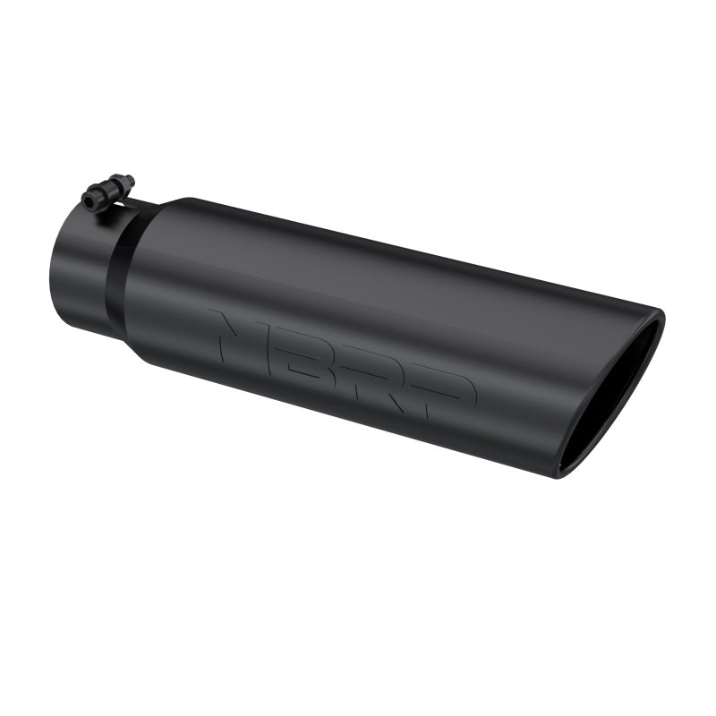 MBRP T5124BLK Black Finish 4in Inlet 18in Length 5in Outer Diameter Angled Rolle...