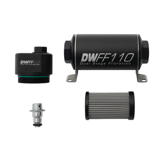 DeatschWerks DWFFR-X 110mm Billet Fuel Filter Regulator - 10 Micron