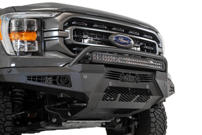 Addictive Desert Designs for 2021 Ford F-150 HoneyBadger Front Bumper w/ Top Hoop