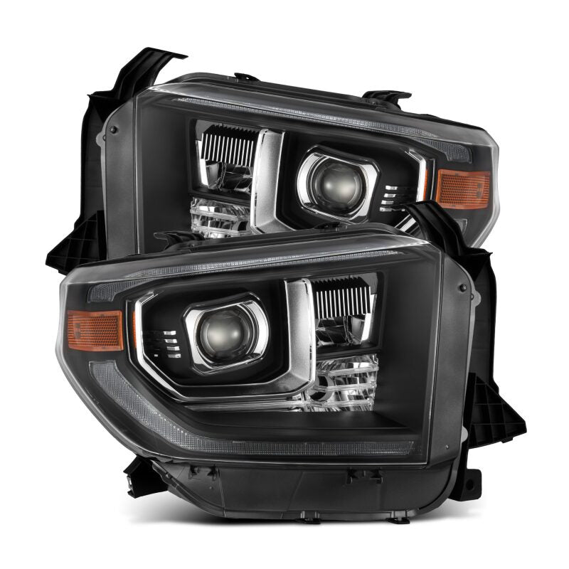 AlphaRex 880840 14-21 Toyota Tundra PRO-Series Projector Headlights Black with Sequential Signal + DRL