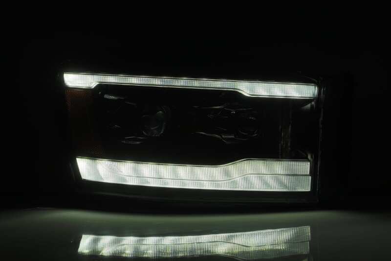 AlphaRex 880534 06-08 Dodge Ram 1500 HD LUXX LED Projector Headlights Plank Style Chrome w/Sequential Signal/DRL