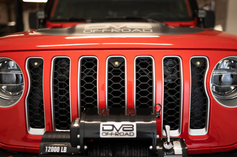 DV8 Offroad 2018+ Jeep JL Grill Amber Marker Lights - #GRJL-02