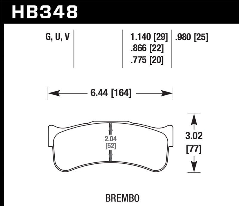 Hawk Performance HB348U1.14 DTC-70 Motorsport Brake Pads