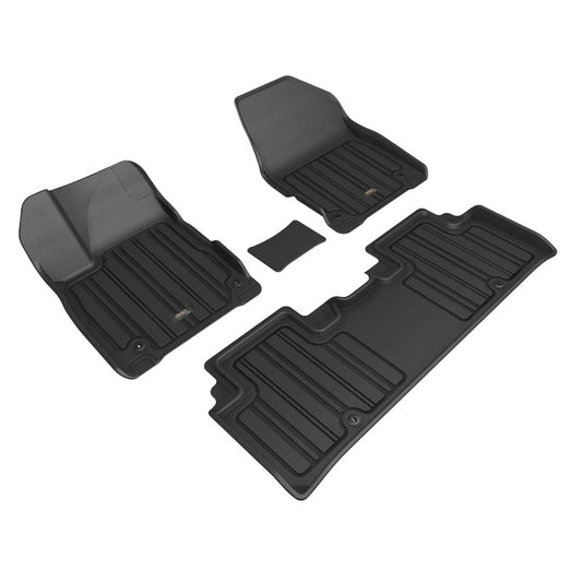 3D MAXpider Kagu Front & Rear Floor Mats for 2022 Kia EV6 Elite CT Black