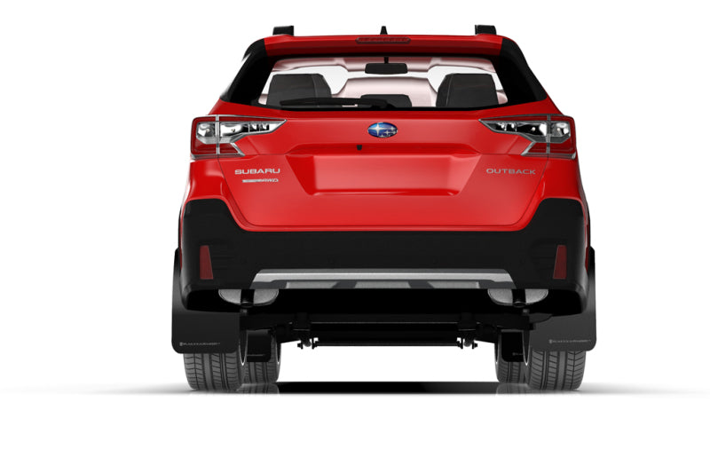 Rally Armor UR Mud Flaps - 2020-2025 Subaru Outback - Black/White Logo - #MF66-UR-BLK/WH