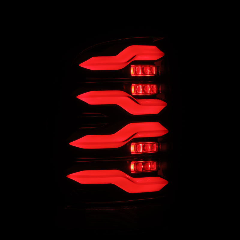 AlphaRex 640003 09-18 Dodge Ram Luxx-Series LED Tail Lights Alpha-Black w/ Activation Light & Sequential Signal
