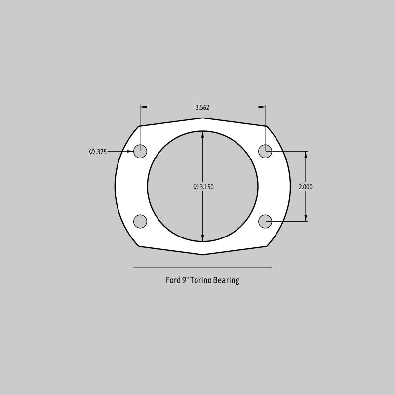 Baer Brakes Rear Ends w/ Ford 9in Torino Bearing Housing Ends 12in SS4 Rear SDZ Brake Kit - Silver — (5x4.5", 5x4.75"BC)