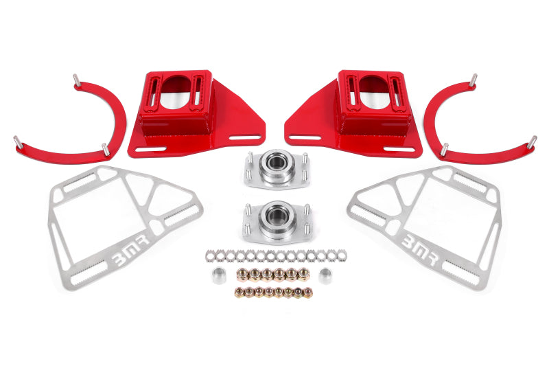 BMR Suspension 82-92 Chevy Camaro Caster/Camber Plates with Lockout Plates - Red
