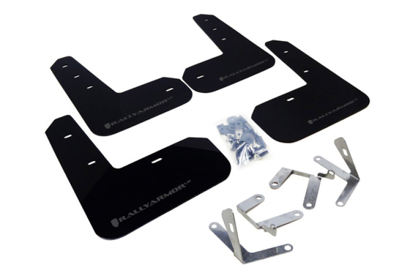 Rally Armor UR Mud Flaps - 2013-2016 Scion FR-S, 2013-2019 Subaru BRZ - Black/Grey Logo - #MF23-UR-BLK/GRY