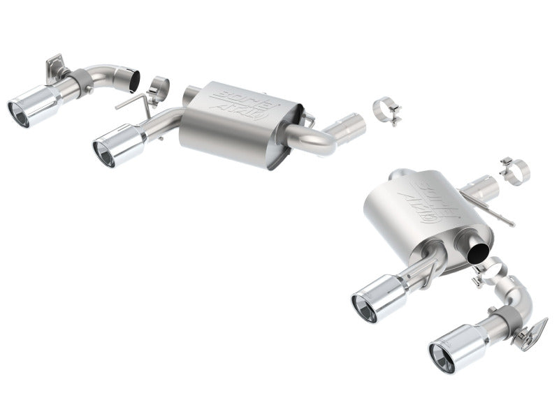 Borla 11925 16 Chevy Camaro SS 6.2L w/ Dual NPP Atak Quad RD RL Tips Dual Exit Rear Section Exhaust - #11925