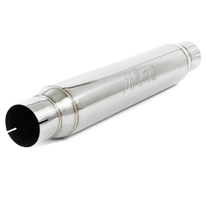 MBRP Universal Resonator 4 Inlet /Outlet 12 Body 18 Overall Aluminized
