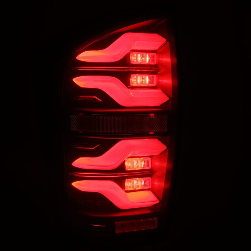 AlphaRex 680090 16-21 Toyota Tacoma LUXX LED Taillights Black w/Activation Light/Sequential Signal