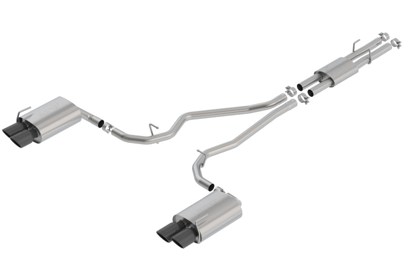 Borla 140821BC 2020 Ford Explorer ST 3.0L V6 2.25in ATAK Exhaust - Black Chrome Tips - #140821BC
