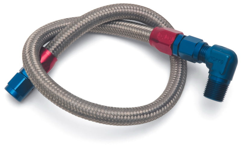 Edelbrock 8123 Fuel Line Braided Stainless for SBC ( Use with 8134 )