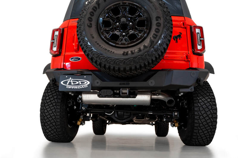 Addictive Desert Designs for 2021+ Ford Bronco Rock Fighter Rear Bumper - Hammer Black