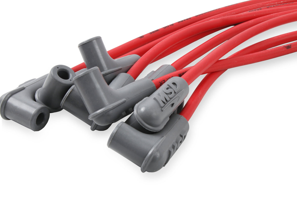 MSD 35599 Super Conductor 8.5mm Spark Plug Wire Set, Small Block for Chevy with HEI Cap