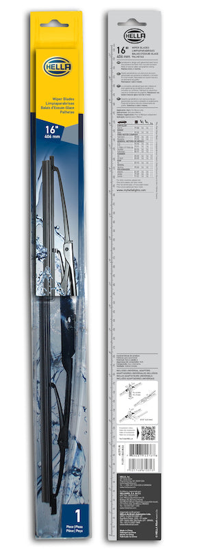HELLA 9XW398114016/I Standard Wiper Blade 16in Single