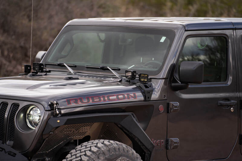 DV8 Offroad 18-22 Jeep Gladiator JT Cowl Light Bar Bracket - #LBJL-04