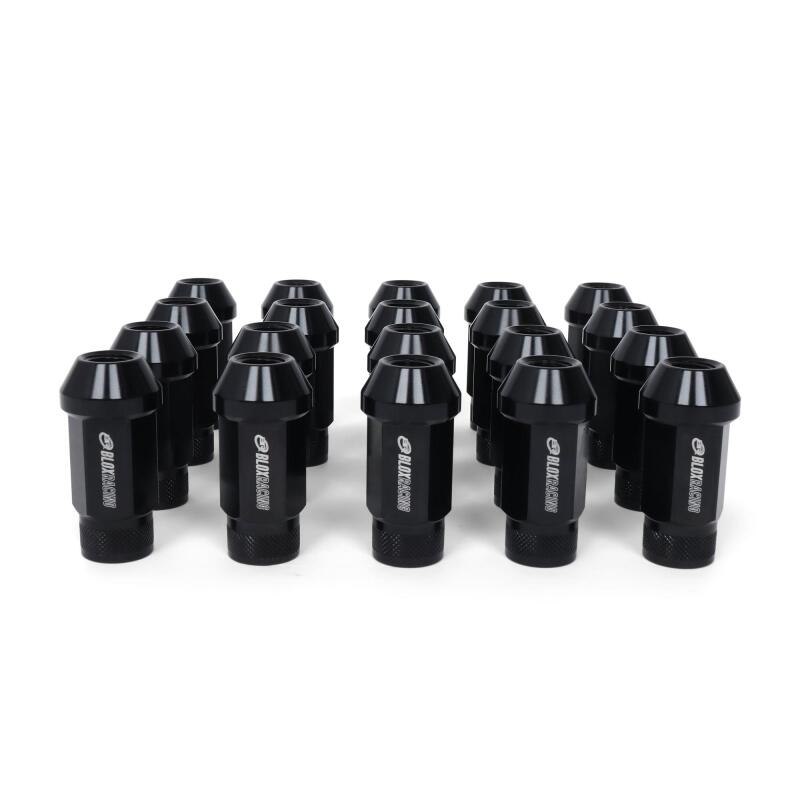 BLOX Racing Street Series Forged Lug Nuts - Black 12 x 1.25mm - Set of 16 BXAC-00106-SSBK