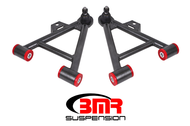 BMR 1979-1993 Mustang Lower Non-Adj. A-Arms (Coilover Only) with STD. Ball Joint (Poly) - Black Hammertone