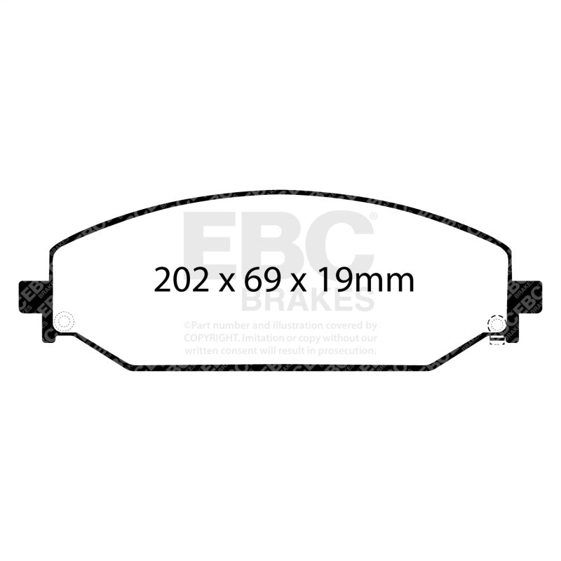 EBC 2019+ Ram Trucks 1500 (DT) Yellowstuff Front Brake Pads DP43094R