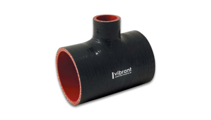 Vibrant 4 Ply Reinforced Silicone T Adapter - 3in Outlet ID x 4in OAL x 1in