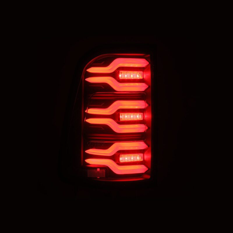 AlphaRex 640040 19-21 Dodge Ram 1500 Luxx-Series LED Tail Lights Black w/Activation Light/Sequential Signal