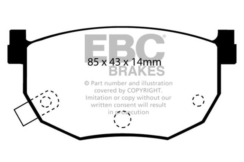 EBC 88-02 Nissan 240SX/Silvia S13/S14/S15 Yellowstuff Rear Brake Pads DP4528R