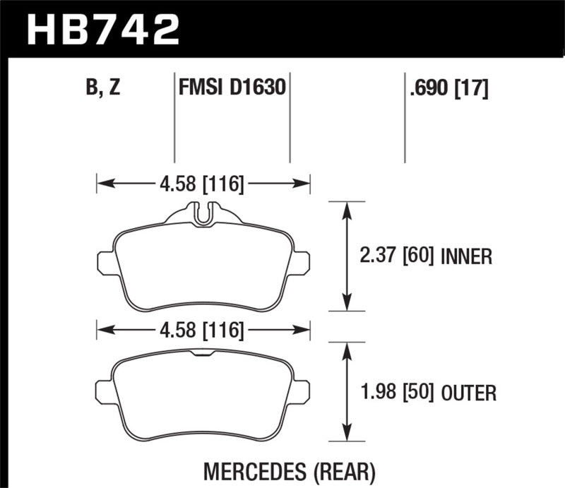 Hawk Performance HB742B.690 HPS 5.0 Street Brake Pads