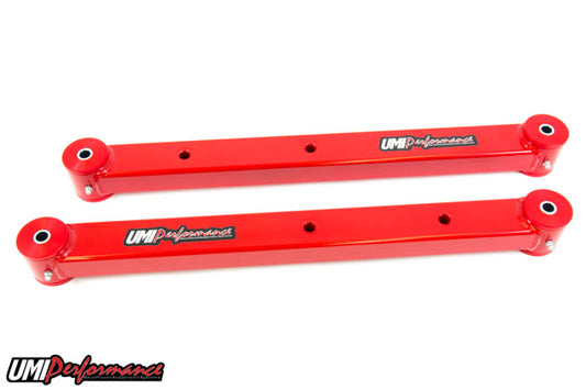 UMI Performance 3024-R Rear Lower Control Arms Boxed Red for 1978-1988 GM G-Body