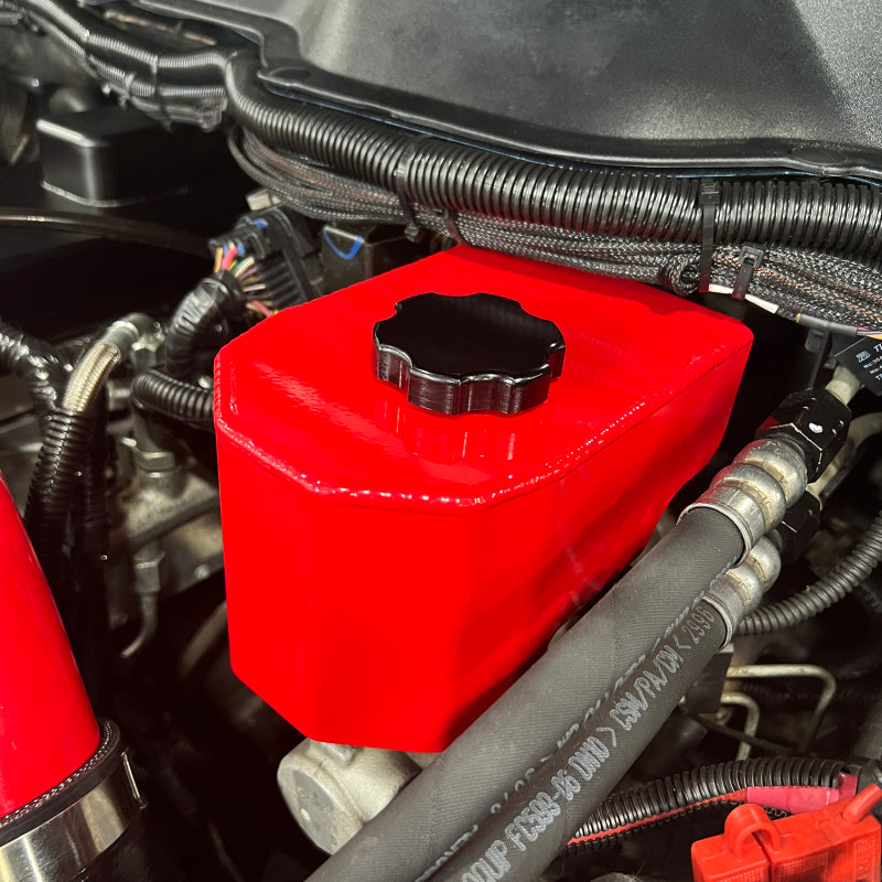 Wehrli Custom Fabrication WCF100209-CR Brake Master Cylinder Cover Candy Red for 2006-2026 Dodge Ram / Ram 2500 / 3500 5.9L/6.7L Cummins