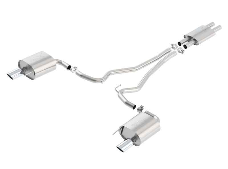 Borla 140588 ATAK Cat Back 15 Ford Mustang 3.7L V6 MT/AT 2.25in Pipe 4in Single Round Rolled Tips - #140588
