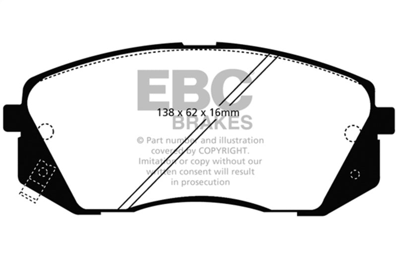 EBC 10-15 Hyundai Tucson 2.0 AWD Ultimax2 Front Brake Pads UD1295