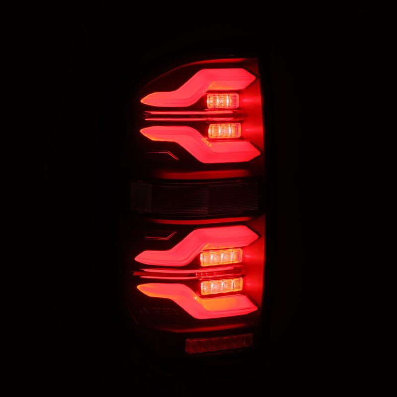 AlphaRex 672030 14-21 Toyota Tundra LUXX LED Taillights Alpha Black w/Activation Light/Sequential Signal