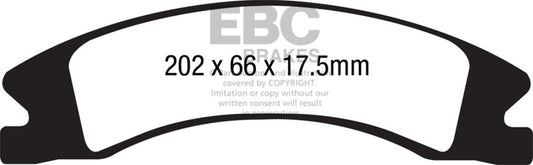 EBC 15+ Cadillac Escalade Ext/Esv 6.2 2WD Extra Duty Front Brake Pads ED91885