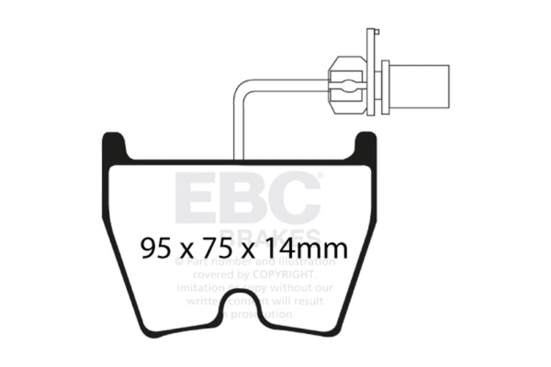 EBC 06-09 Audi RS4 4.2 (Cast Iron Rotors) Yellowstuff Front Brake Pads DP41513R